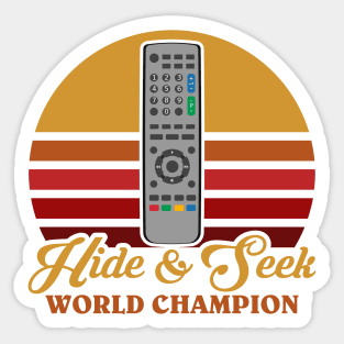 Hide and Seek World Champion Remote Sticker